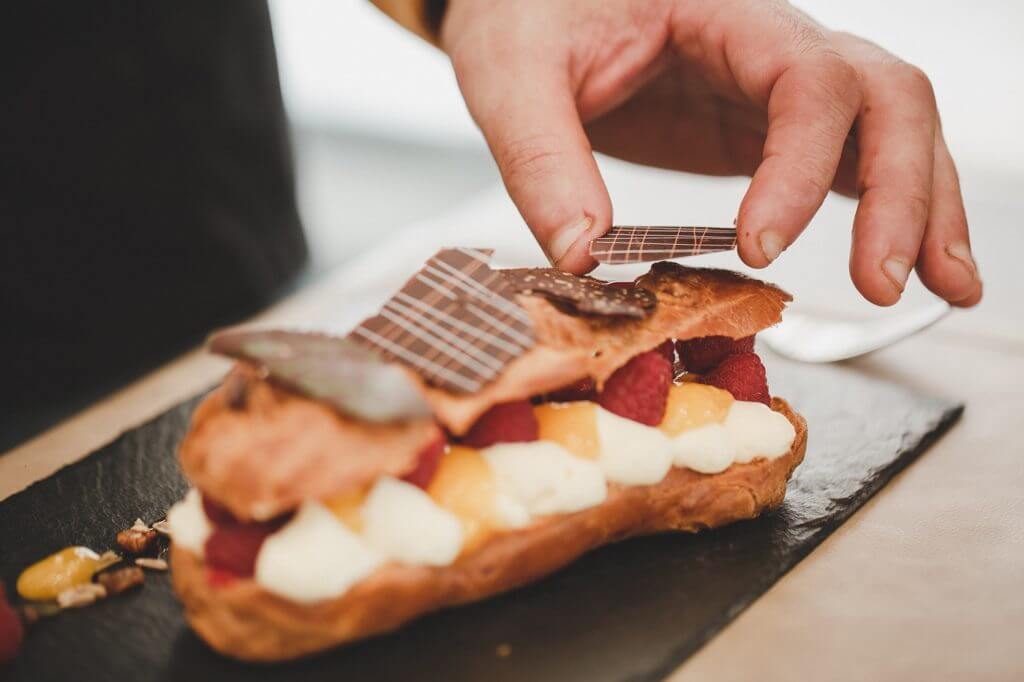Dessert travaillé à L'Inattendu