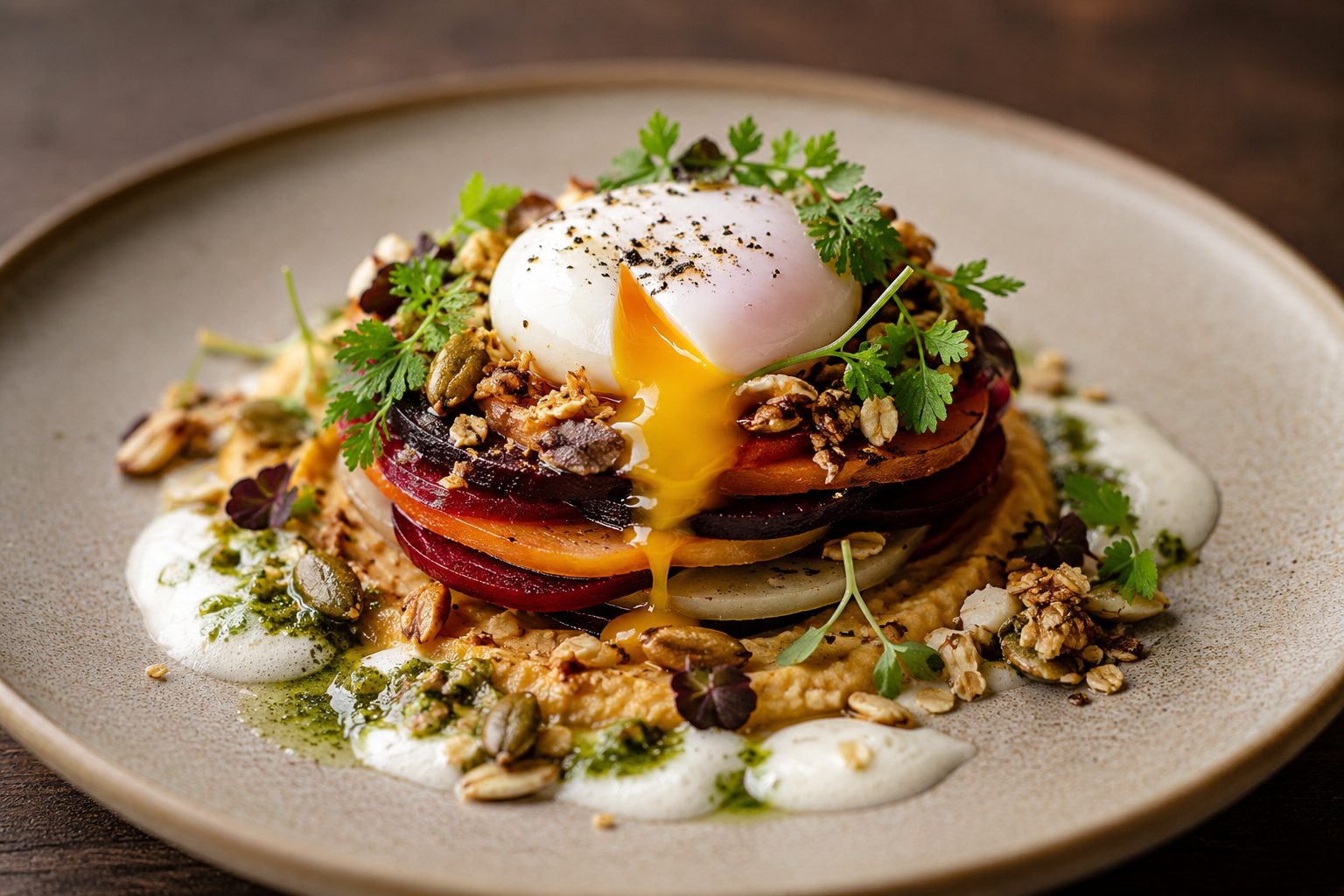 Millefeuilles de légumes carottes betteraves navets celeris